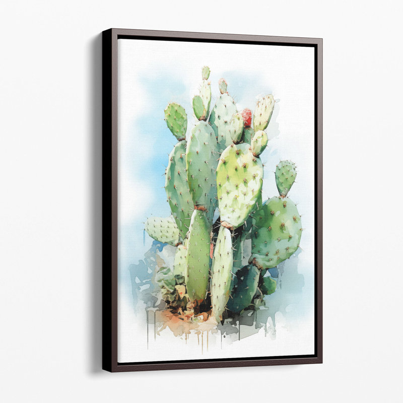 Impression de palette de cactus saturés, Papier non encadré, H 12 po x l 8 po x P 0,02 po