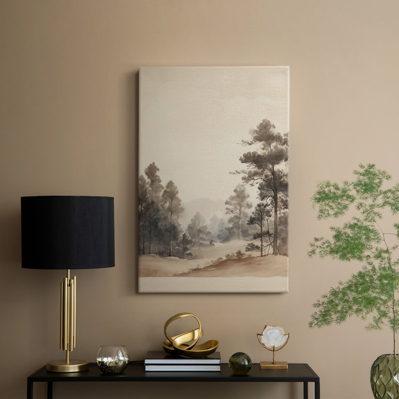Paysage rétro VII - galerie Cavas, H 18 po x l 12 po