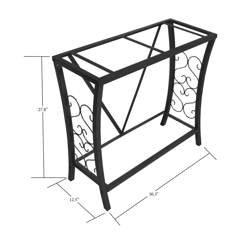 Support d'aquarium rectangulaire Delfreda, 29 gallons (H 27,80 po x l 30,3 po x P 12,5 po)