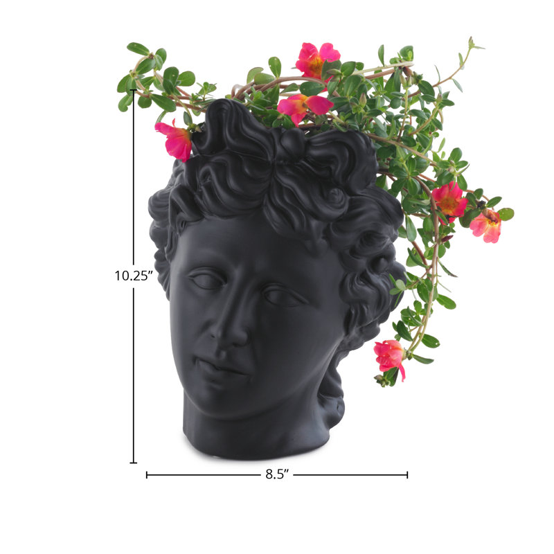Guiditta Ceramic Vase, Black