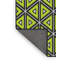 Laine tissée à la machine à motifs géométriques en laine et polyester vert/noir Tapis décoratif-994885805