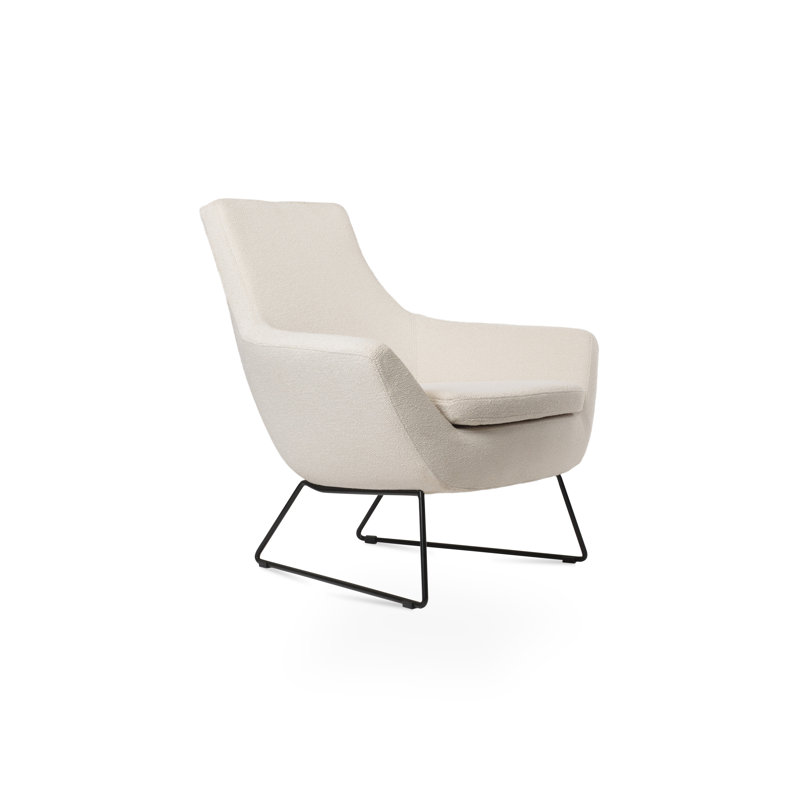 Rebecca Black Wire Lounge Chair, Off White Boucle