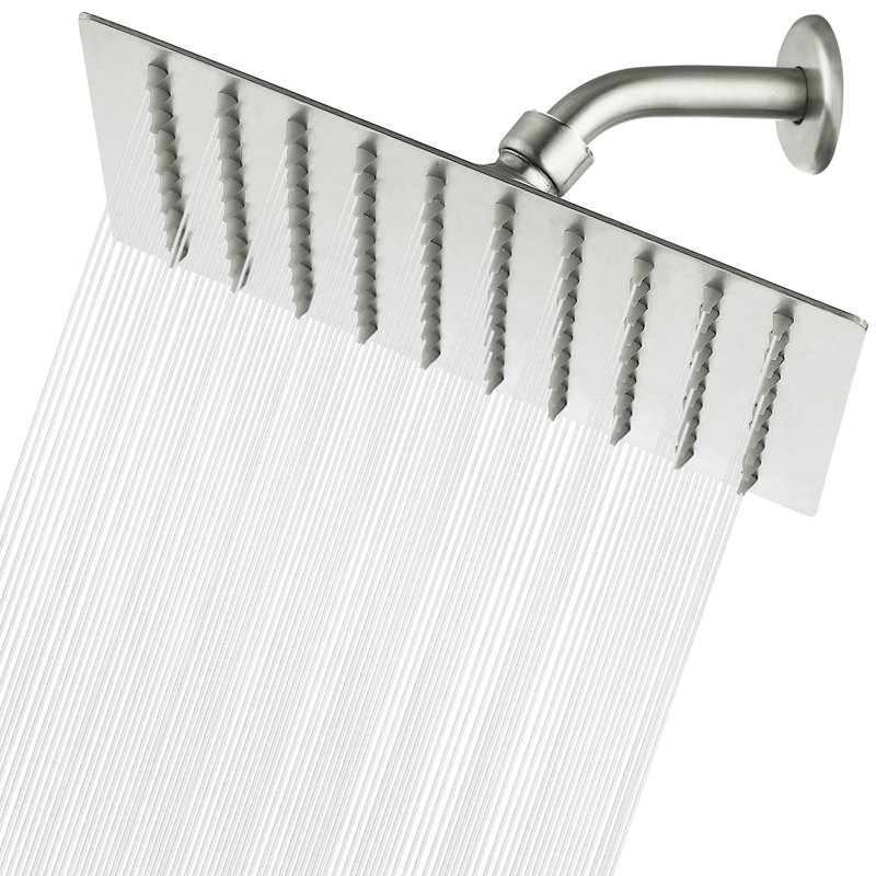 Pomme de douche à pluie réglable 2,5 GPM GPM, Nickel brossé