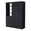 Armoire 3 tiroirs Tempe, tablette à 3 niveaux, 2 portes