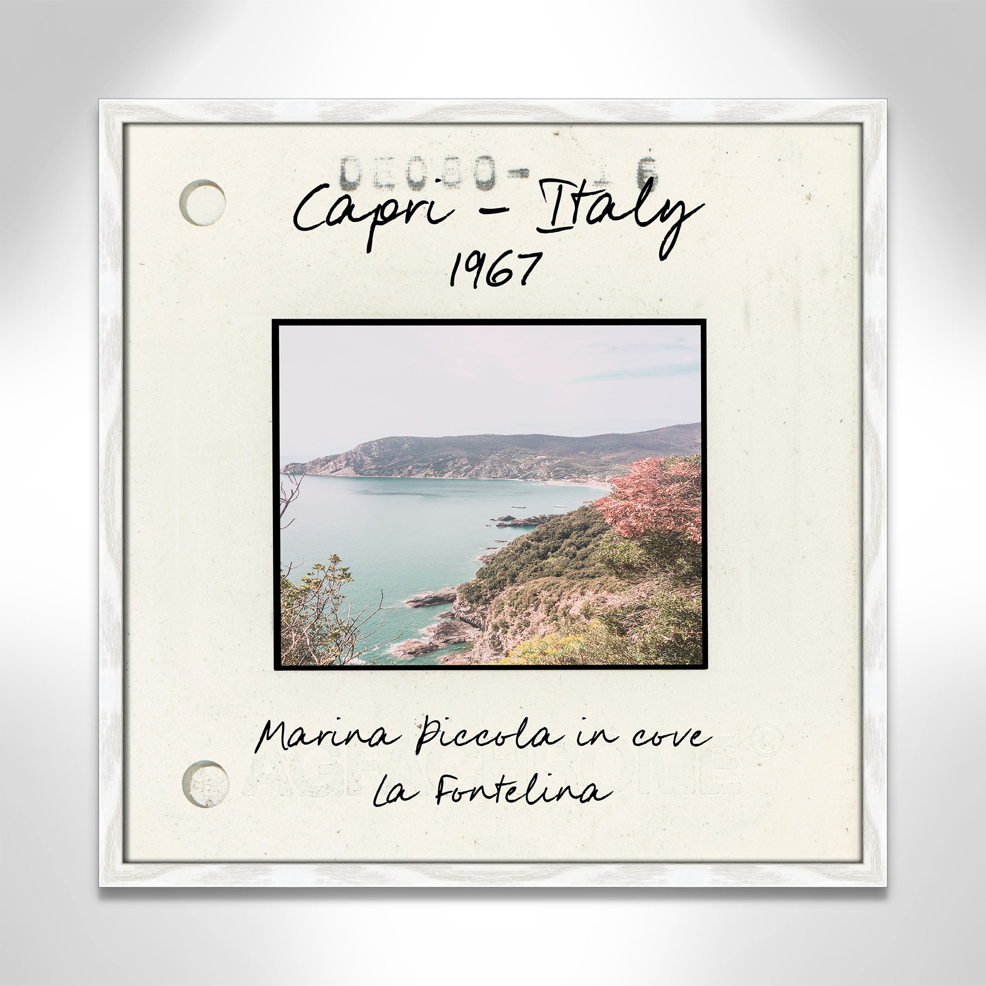 Capri Italy - Marina Picolla in La Fontalina Print by Susan Jill, Natural Single Picture Framed Paper