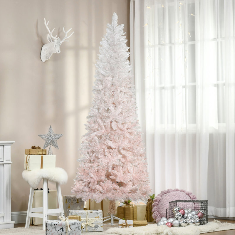 Arbre rose et blanc, aucun danger d'incendie, réactions allergiques, décoration de Noël facile à manipuler