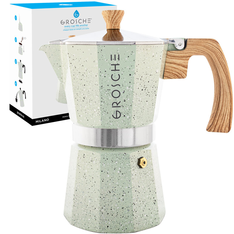 Machine à espresso sur pied GROSCHE Milano Stone, Vert menthe, 9 plans
