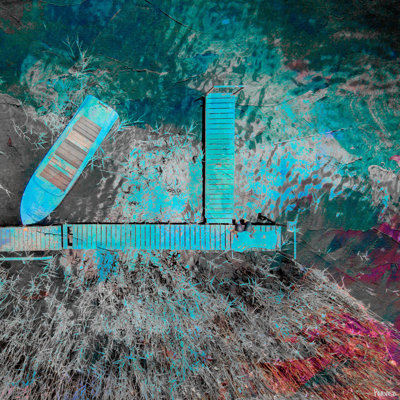 Blue Pier by Parvez Taj - Print on Canvas