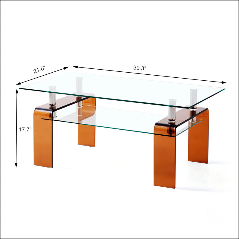 Table basse en verre trempé