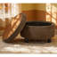 25Inch Round Storage Ottoman with Tray-1016366137