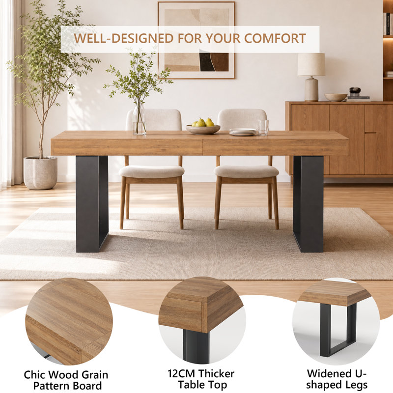 Extendable Dining Table, Brown