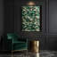 «Abstract Florals 32», art mural sur toile verte-1551151420