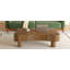 Table basse à plateau relevable en noyer pour le salon avec rangement caché, élévateur hydraulique et coins de sécurité | Idée de cadeau
