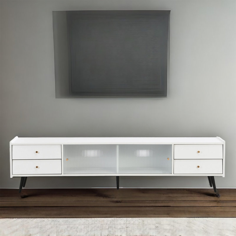 Crédence de rangement 66,9 W, Blanc / noir