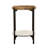 Round Accent Table with Marble Shelf