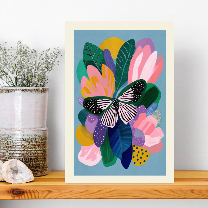 Art floral, papillon, H 18 po x l 12 po