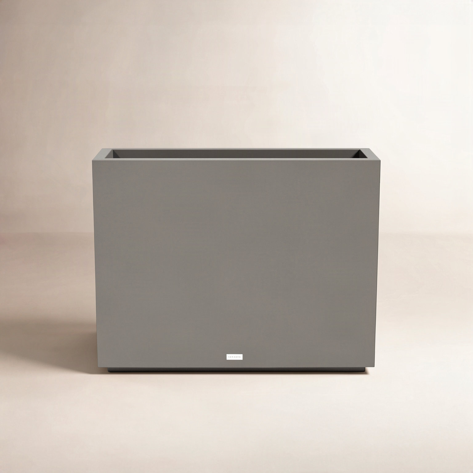 Block Series Planter Box, 30” H x 38” W x 10” D, Gray