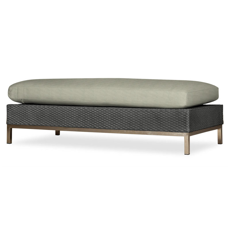 Elements Outdoor Ottoman, Demo Skyway, Hickory