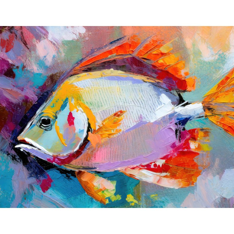 " Fish " by Stephen Chambers, 15" H x 18" W x 1.5" D