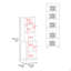 Garde-manger, 4 portes, 4 tablettes