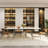 62.9" To 94.4" Sintered Stone Expandable Dining Table Set, Easy To Assemble-1051411454-1051256815