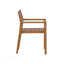 Ensemble repas 5 pièces avec 4 chaises en bois d'acacia et une table ronde à lattes de 47,2 pouces, parfait pour les patios, les jardins et l'intérieur