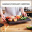 Grande assiette à steak en chêne massif, durable et écologique, plateau de service en bois naturel pour barbecue et coupe