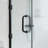 Stainless Steel Bathroom Glass Door Fixing Fittings Shower Hardware Accessories Set Including 2 Hinges 2 Handles And 5 Door Clamps Black-120155844