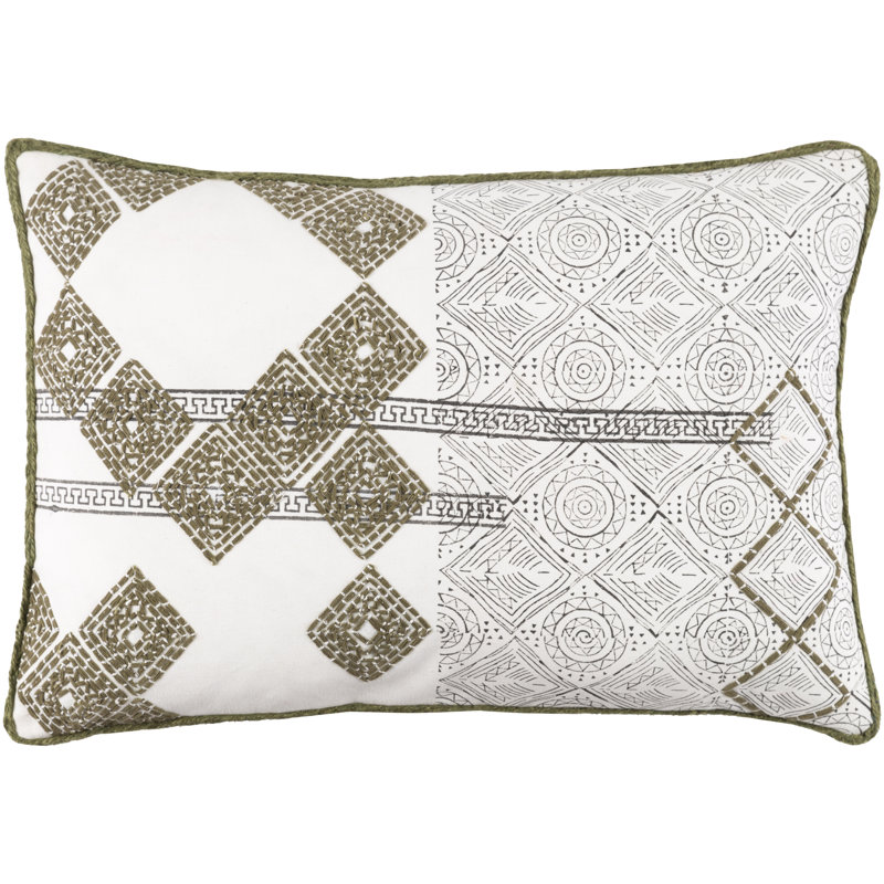 Coussin lombaire géométrique en coton Fidel