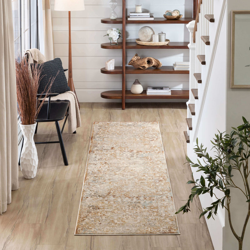 Tapis d'intérieur en terre cuite Windermere Karastan Tideswell, Tapis de couloir 2 pi 6 po x 10 pi