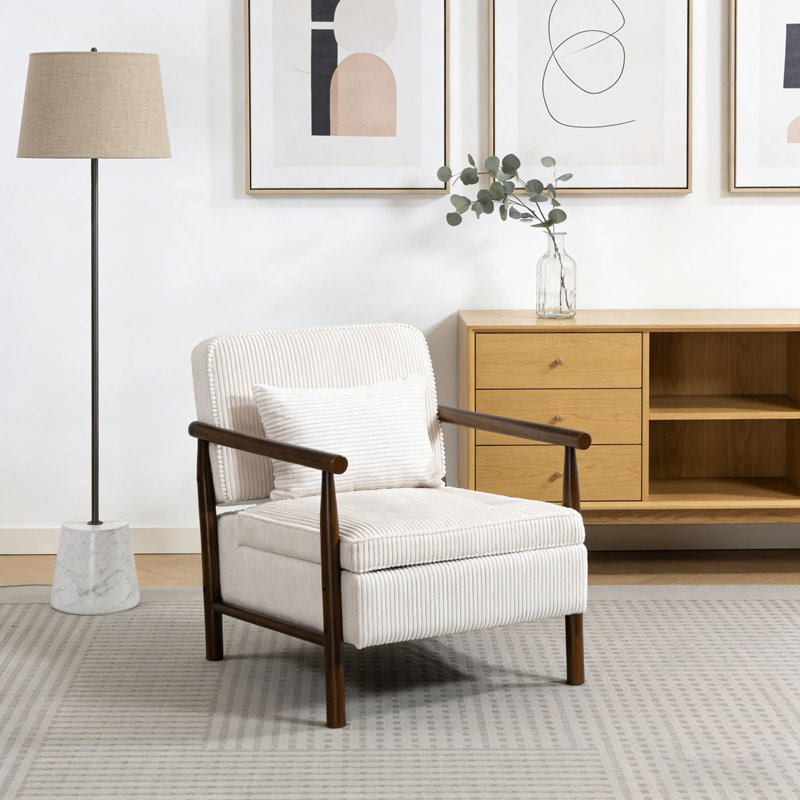 Chaise d'appoint moderne, Blanc antique