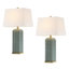26 lampes de table en céramique gaufrées à 3 voies de 26 po