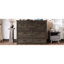 Armoire lit escamotable double avec station de charge, lit plateforme pliable multifonctionnel avec 1 grand tiroir de rangement pour chambre d'amis, petite chambre-379313059