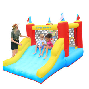 Jeu gonflable 7 "x 11" avec glissade et souffleur d'air