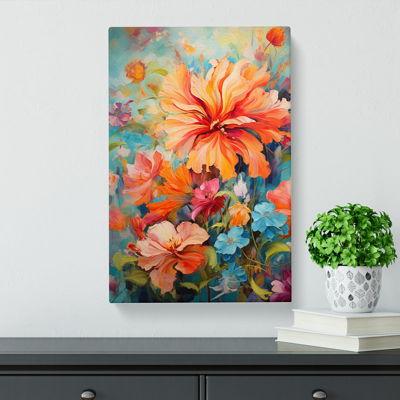 Floral Expressionism No.4 - Print, 60cm H x 40cm W x 3cm D