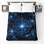 Couvre-lit matelassé bleu Cosmic Fractal-126176676