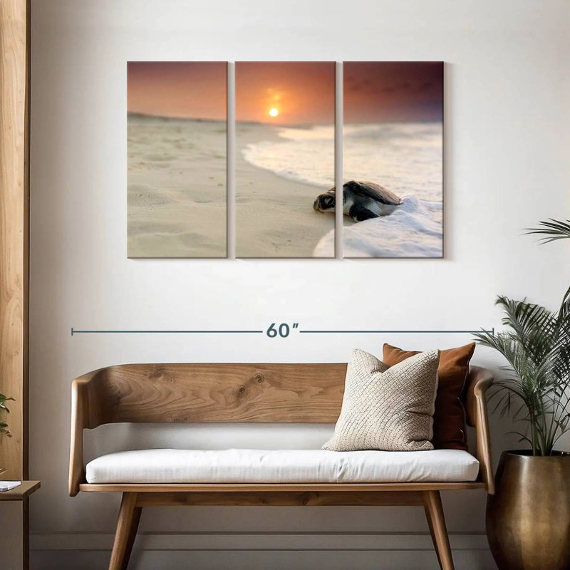 Turtle On The Shore, 28" H x 45" W