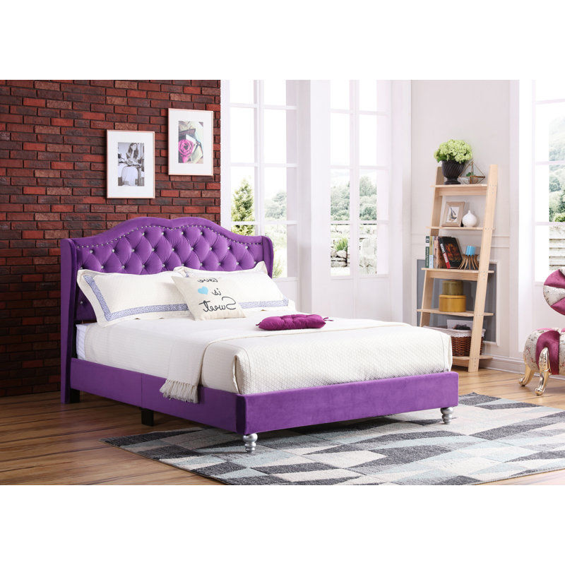 Transitional Upholstered Bed