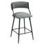 Tabouret de bar 26 po à hauteur de comptoir avec housse en polyuréthane et tabouret de bar avec base thermolaquée et repose-pieds