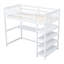 Lit mezzanine simple avec tablettes de rangement et bureau sous le lit-1016178322-1016178321