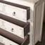 Commode 3 tiroirs en bois massif crème antique de style rétro essentiel pour le salon, tiroirs, bois de pin