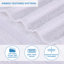 Ilseruth Zero Twist Cotton Ribbed Modern Geometric Border Soft 6 Piece Bathroom Towel Set-1981172660