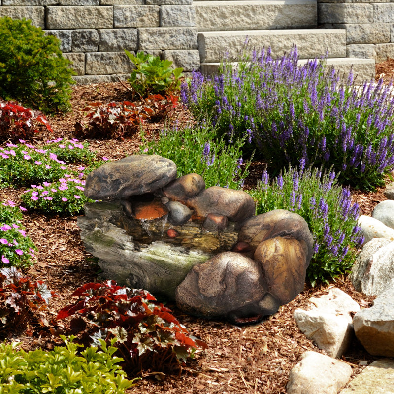 Hargis Outdoor Weather Resistant Rock Fountain