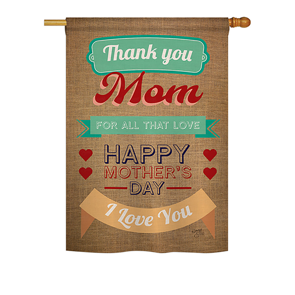 Double Sided Polyester Mother's Day Breeze Decor