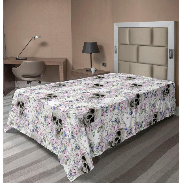 Ambesonne, drap plat floral pivoines, art botanique printanier
