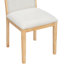 6 pièces de style rustique avec table rectangulaire, 4 chaises rembourrées en lin et 1 banc rembourré pour les dîners intimes