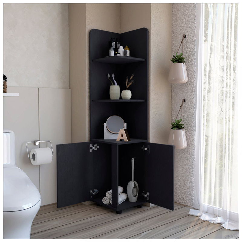 Armoire de coin Malibu, Noir