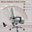 Fauteuil de bureau en microfibre à massage, fauteuil inclinable chauffant avec repose-pieds-318463836