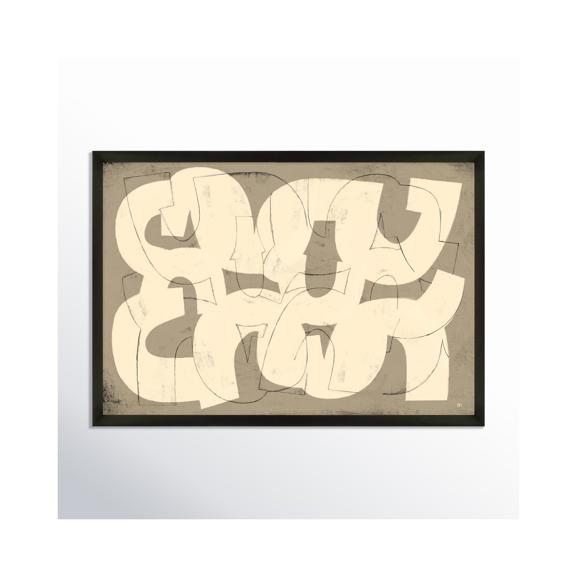 Drawing By StudioM by StudioM, 17.5" H x 25" W x 1.25" D, Black Framed Paper