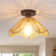 1- Light Rattan Flush Mount